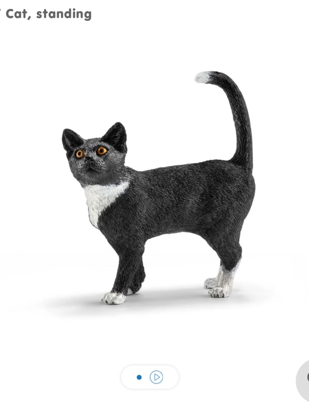 Schleich Black & White Standing Cat Figurine